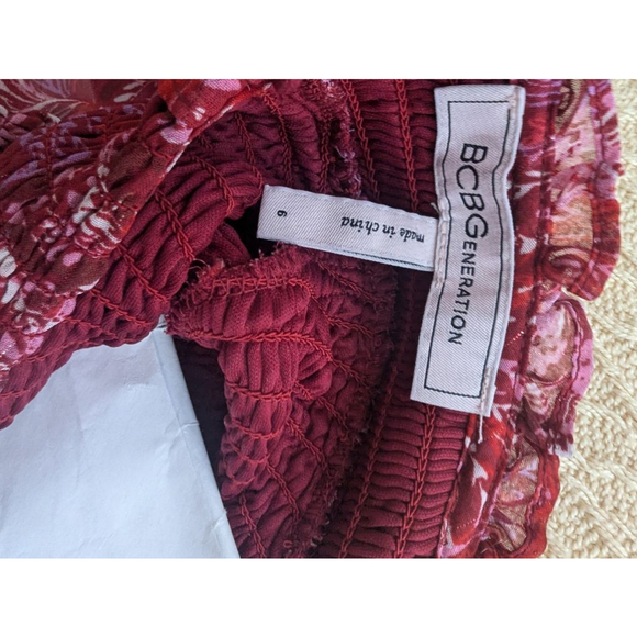 Women BCBG generation Dress size 6 red & pink - Picture 10 of 13